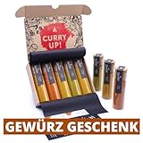 Indische Gewürze Geschenkset - 5x Curry Gewürzmischung inkl. Geschmacks-Ratgeber (PDF) - Geschenkset für die Küche mit orientalische Gewürze, Geburtstagsgeschenke Erwachsene, Männer & Frauen